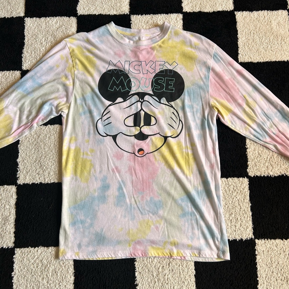 small tie-dye mickey mouse long sleeve